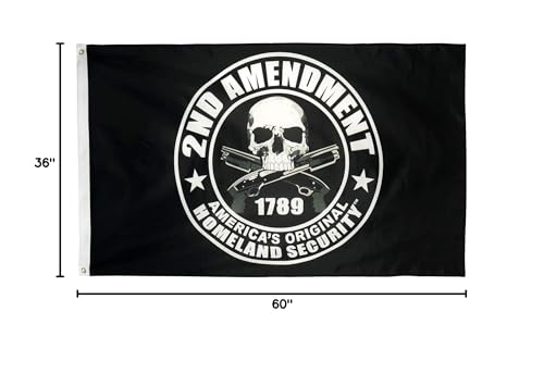 DANF FLAG 2nd Amendment Flag 3 x 5 FT America's Original Homeland Security Polyester Banner Flag With Grommets