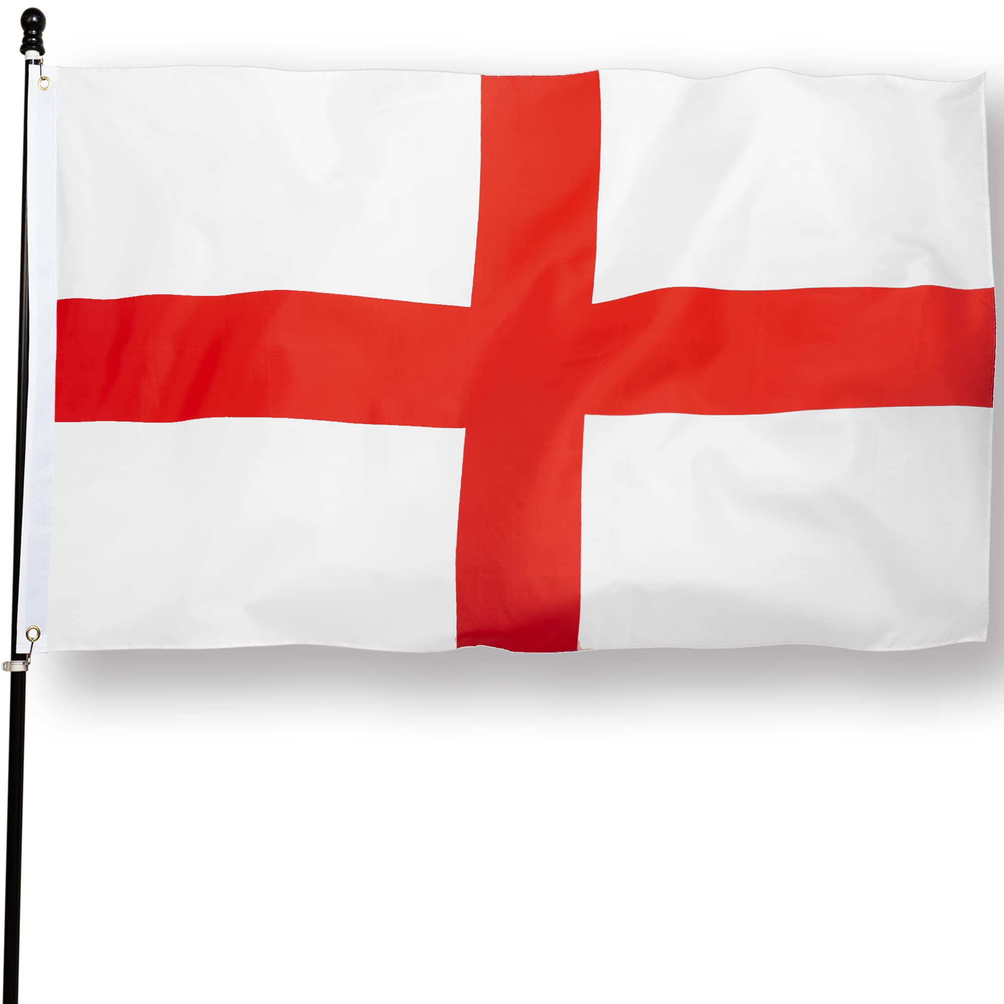 DANF England Flag 3x5 Ft Thick Polyester, Fade Resistant, Brass Grommets, Canvas Header English National Flags St George's Cross with 3 X 5 Feet