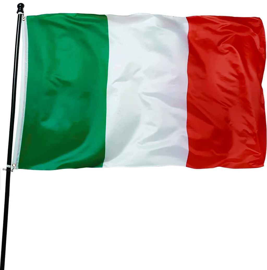 DANF Italy Flag 3x5 Ft Thick Polyester, Fade Resistant, Brass Grommets, Canvas Header italian National Flags 3 X 5 Feet