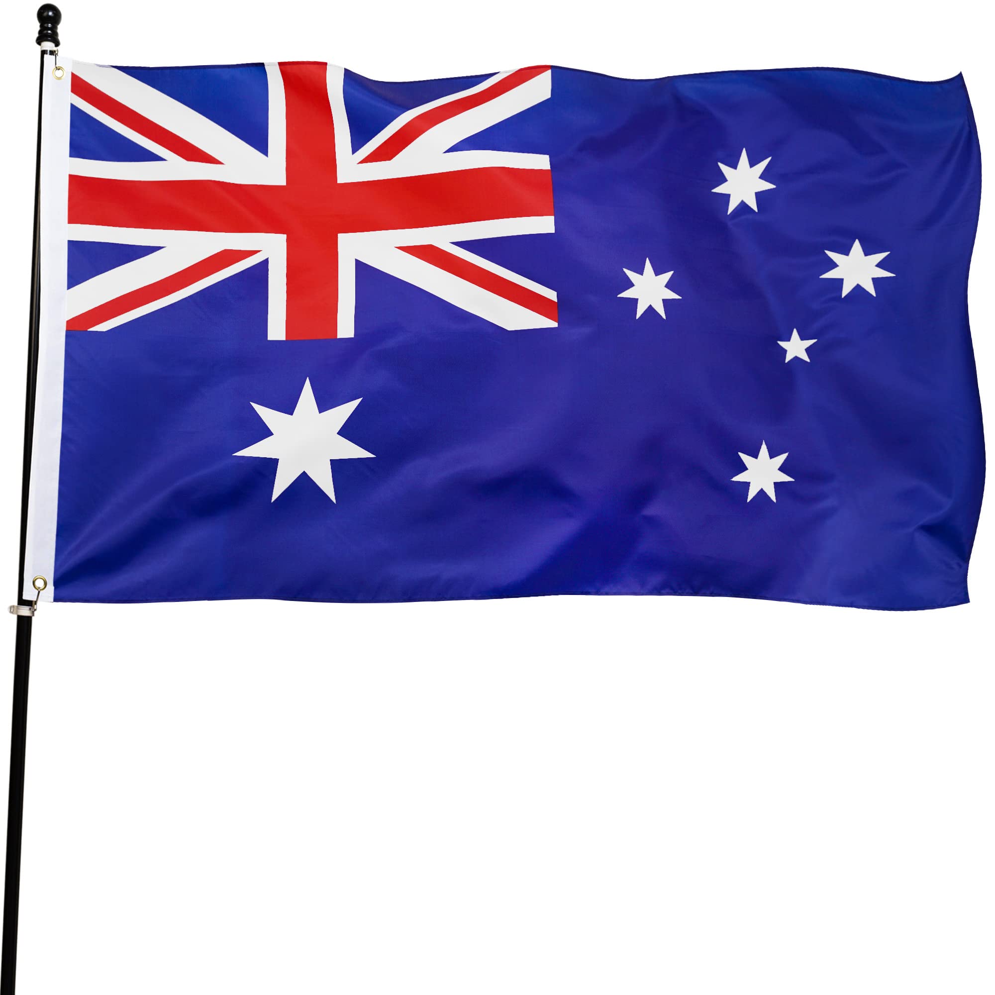 DANF Australia Flag 3x5 Ft Thick Polyester, Fade Resistant, Brass Grommets, Canvas Header Australian National Flags with 3 X 5 Feet