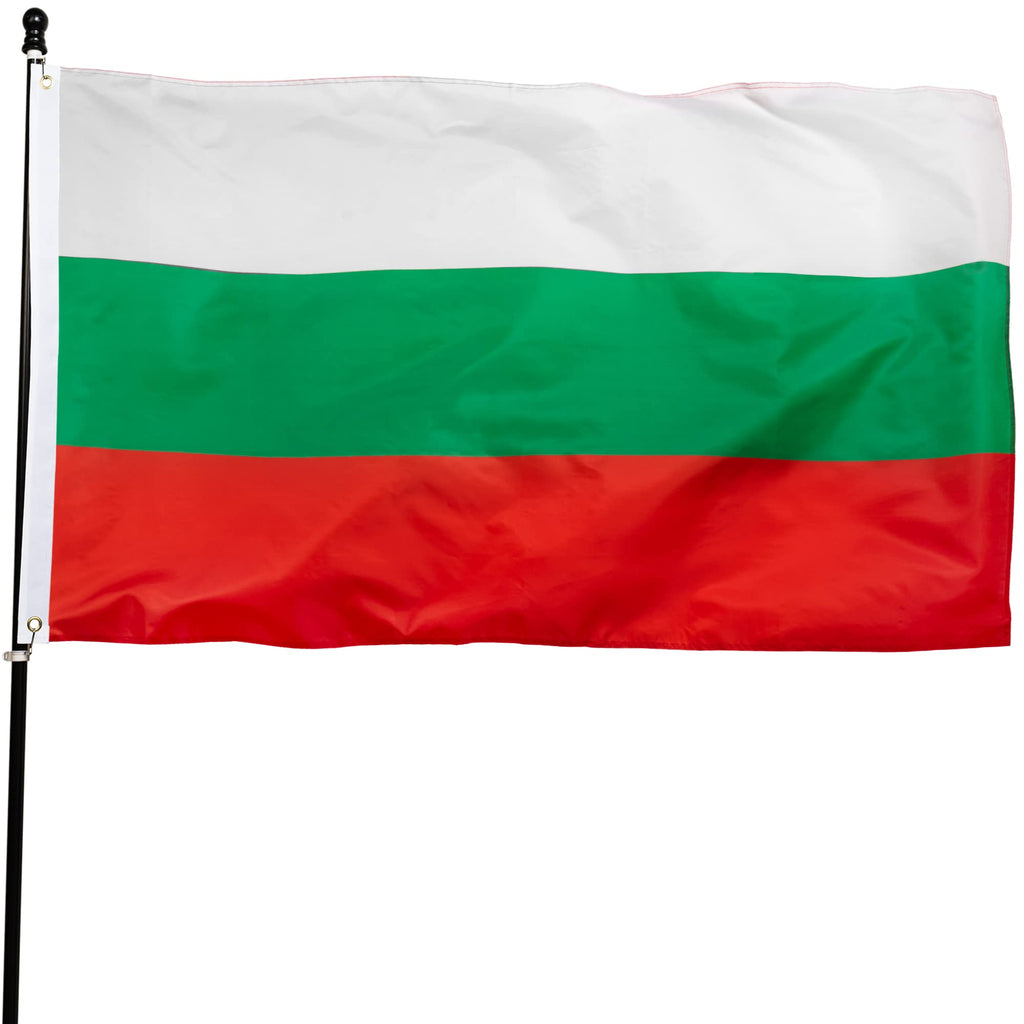 DANF Bulgaria Flag 3x5 Ft Thick Polyester, Fade Resistant, Brass Grommets, Canvas Header Republic of Bulgaria National Flags with 3 X 5 Feet
