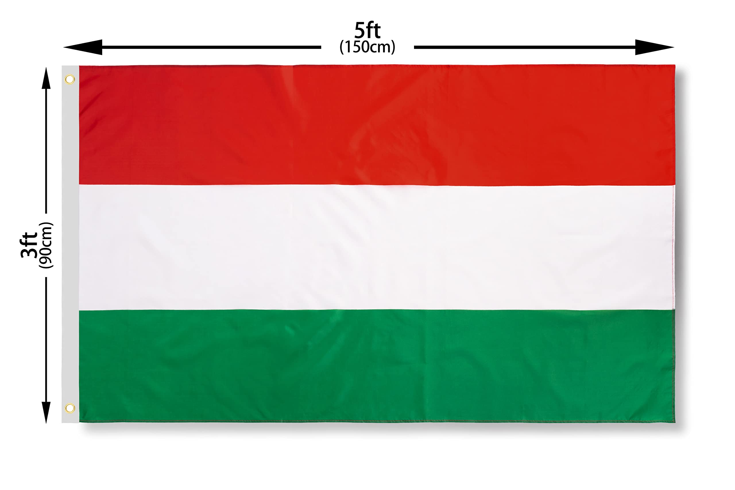 DANF Hungary Flag 3x5 Ft Hungarian National Flags Polyester with Brass Grommets 3x5 Foot Flag