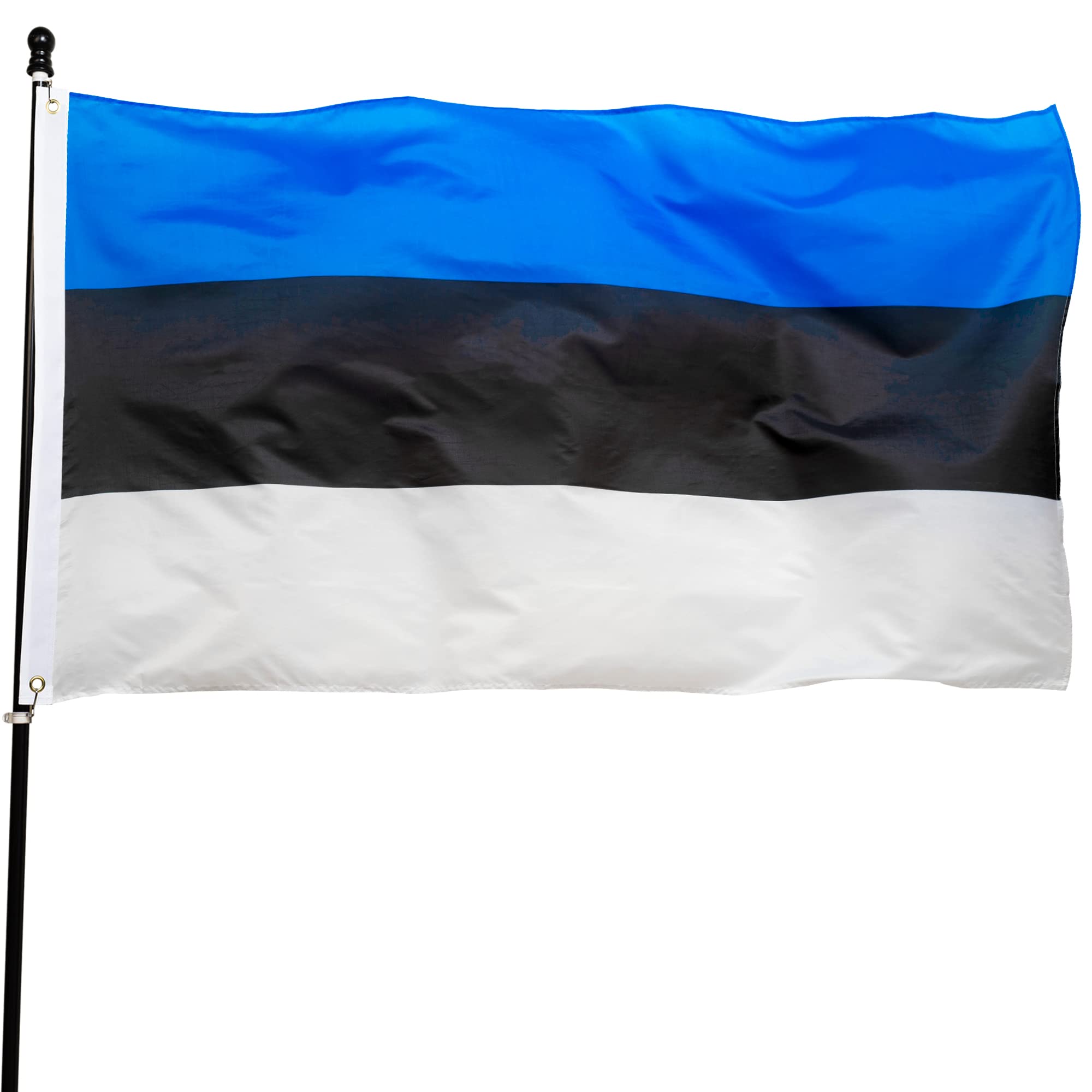 DANF FLAG Estonia Flag 3x5 Foot Polyester Estonian National Flags Polyester with Brass Grommets 3 X 5 Ft