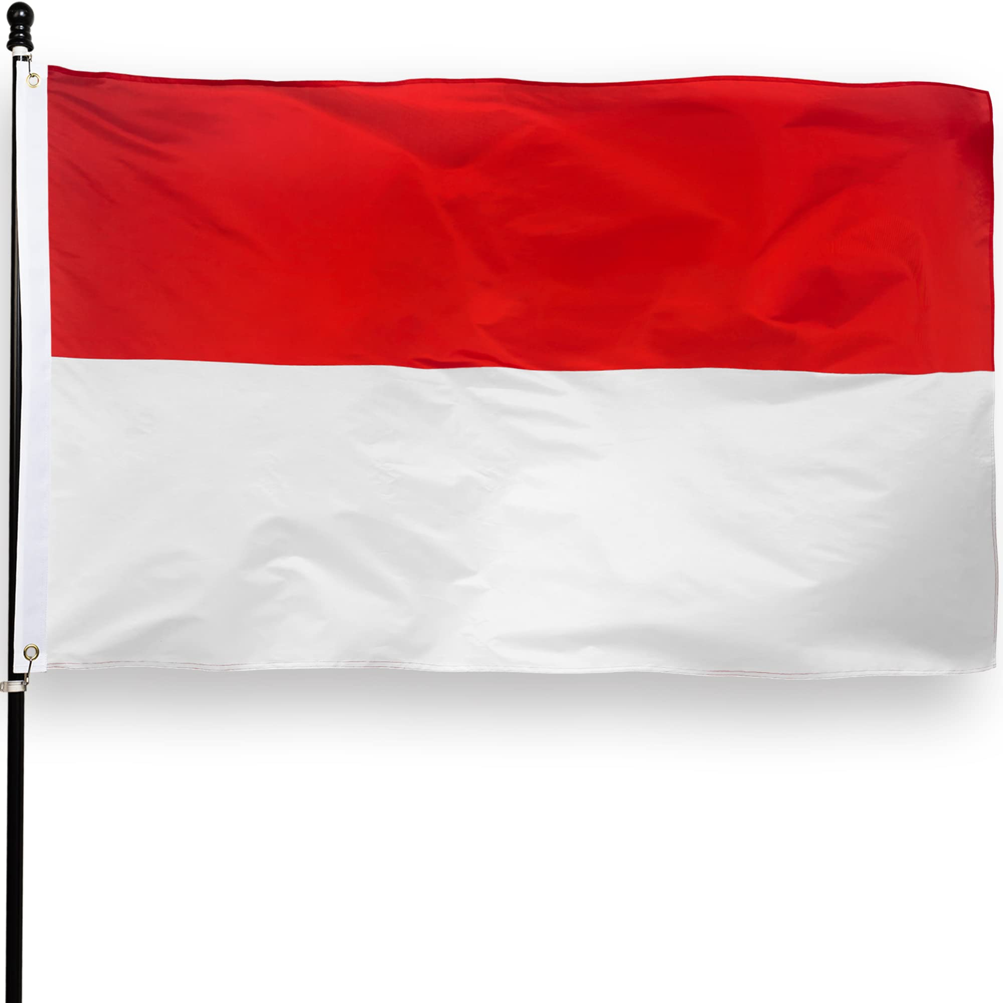 DANF Indonesia Flag 3x5 Ft Thick Polyester, Fade Resistant, Brass Grommets, Canvas Header,Double Sided Indonesian National Flags 3x5 Feet