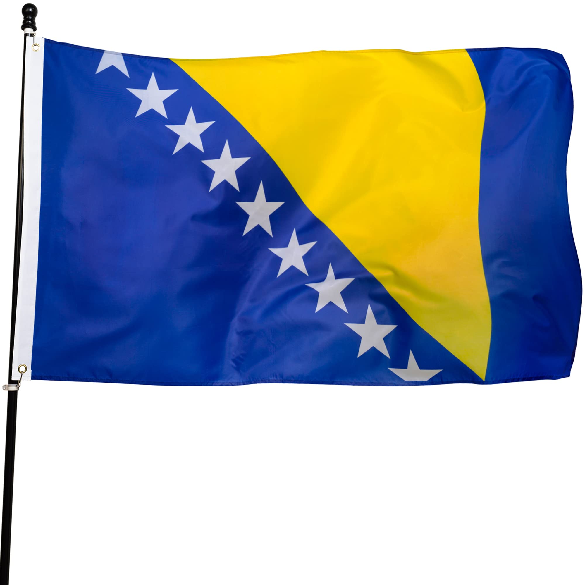 DANF Bosnia and Herzegovina Flag 3x5 Foot Polyester Bosnia & Herzegovina National Flags Polyester with Brass Grommets 3 X 5 Ft