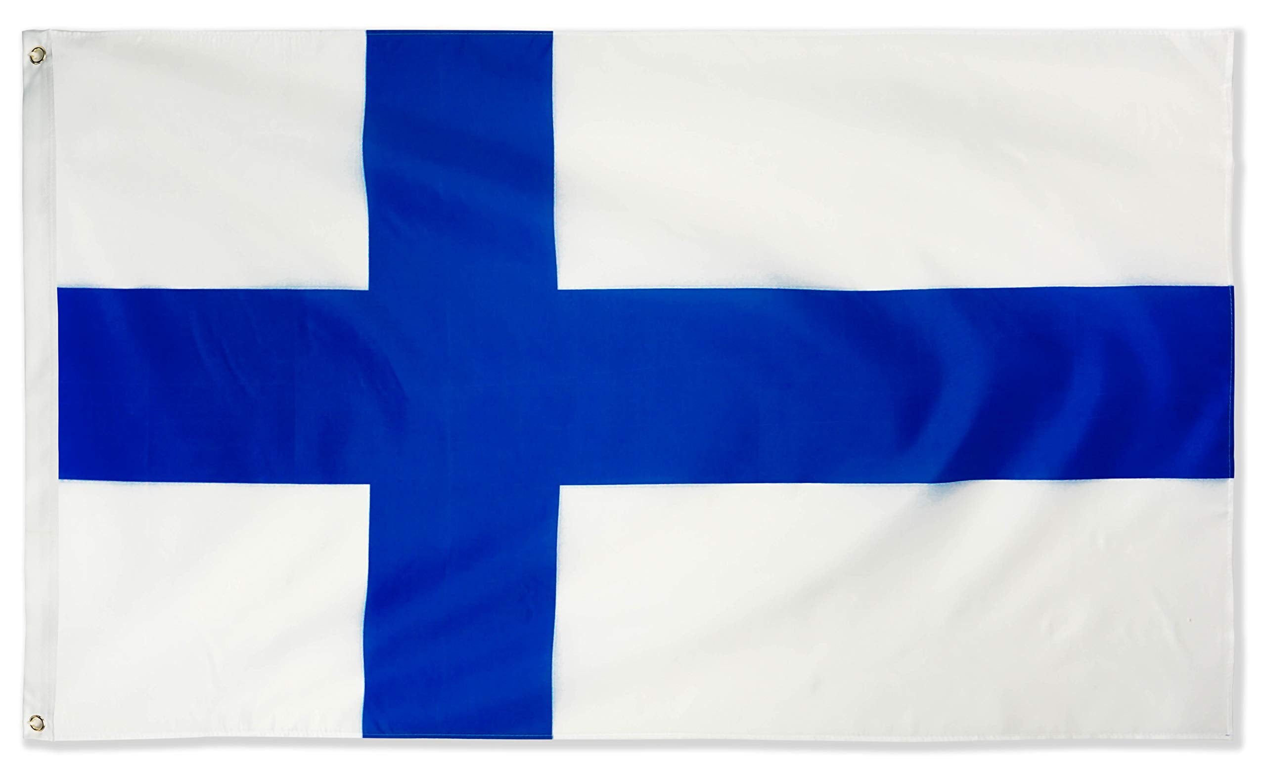 DANF Finland Flag 3ftx5ft Polyester Finnish National Flags with Brass Grommets 3 X 5 FOOT
