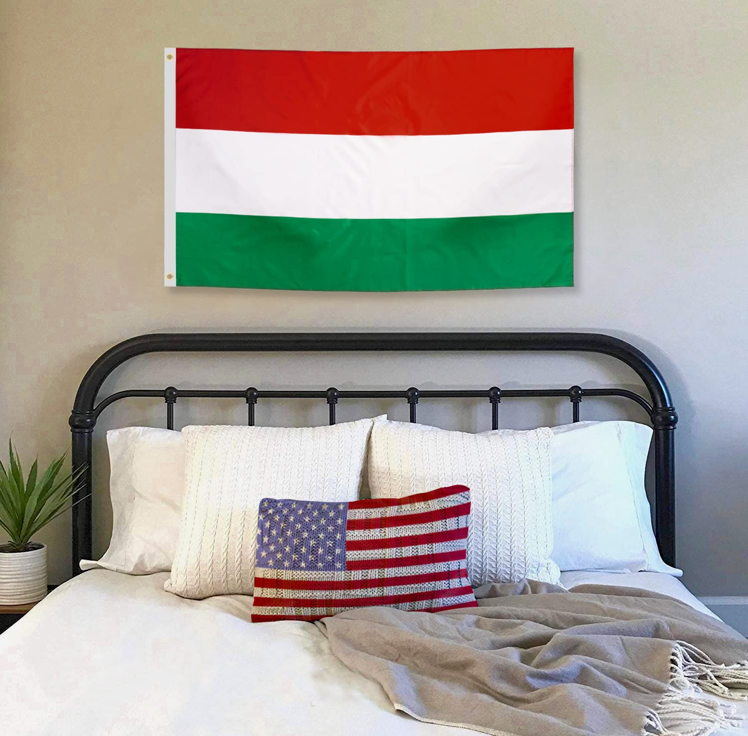 DANF Hungary Flag 3x5 Ft Hungarian National Flags Polyester with Brass Grommets 3x5 Foot Flag