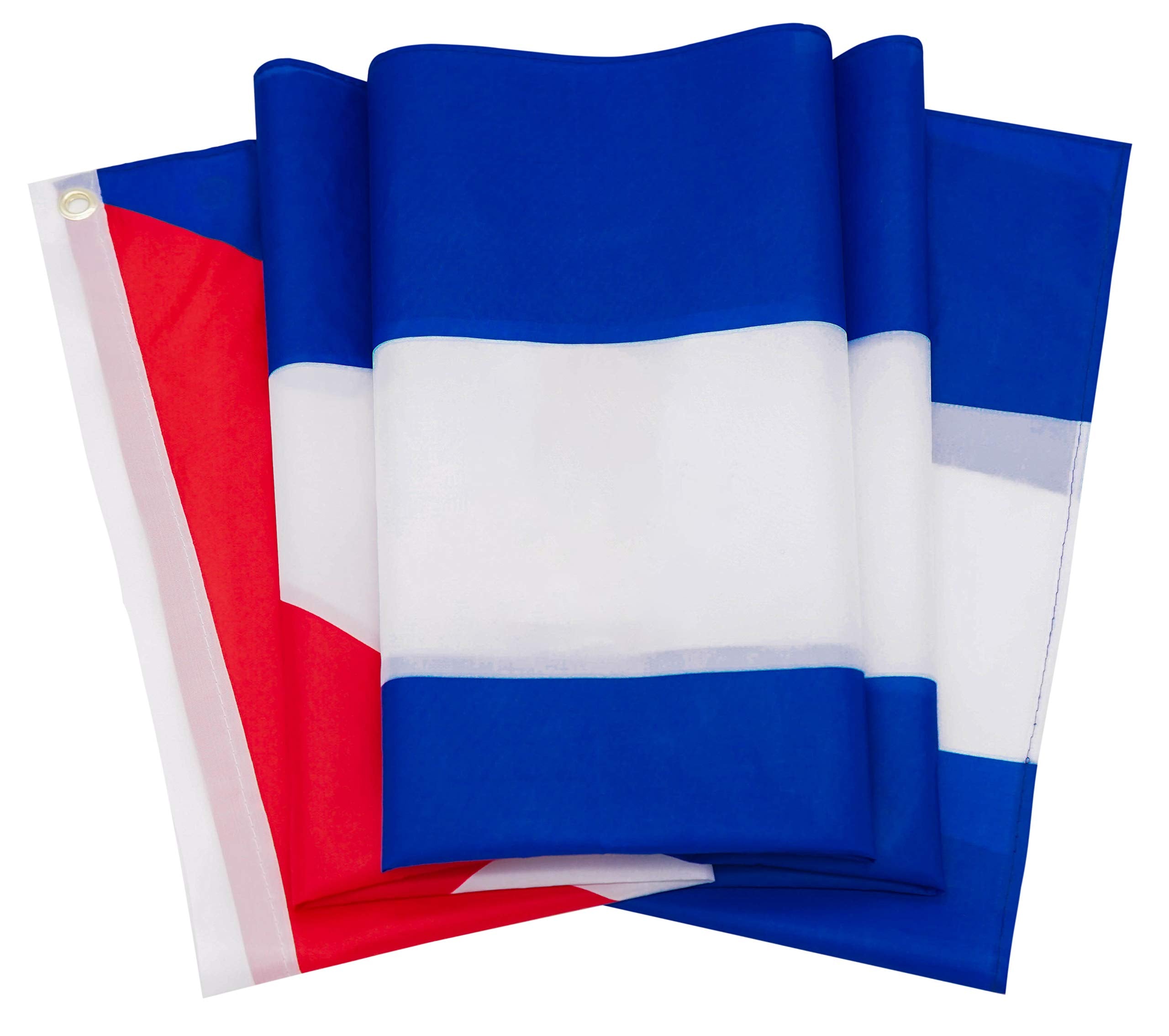 DANF FLAG Cuba Flag 3x5 Foot Polyester Cuban National Flags Polyester with Brass Grommets 3 X 5 Ft
