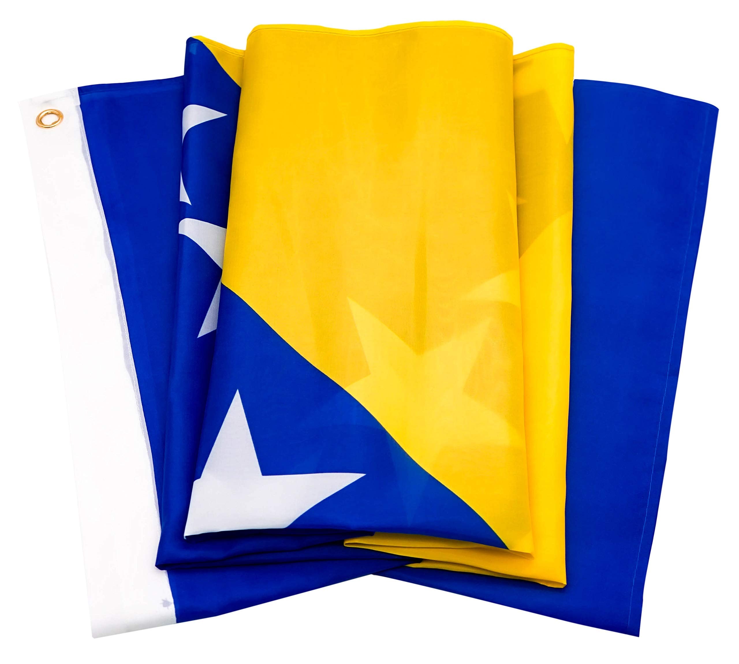 DANF Bosnia and Herzegovina Flag 3x5 Foot Polyester Bosnia & Herzegovina National Flags Polyester with Brass Grommets 3 X 5 Ft