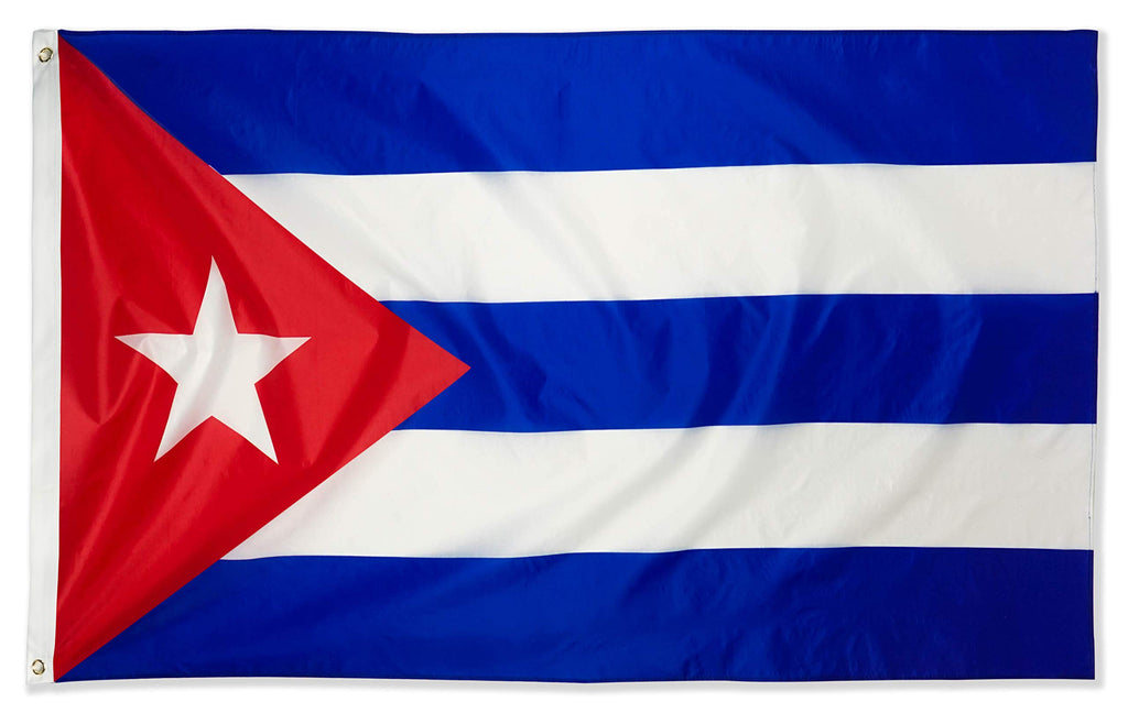 DANF FLAG Cuba Flag 3x5 Foot Polyester Cuban National Flags Polyester with Brass Grommets 3 X 5 Ft