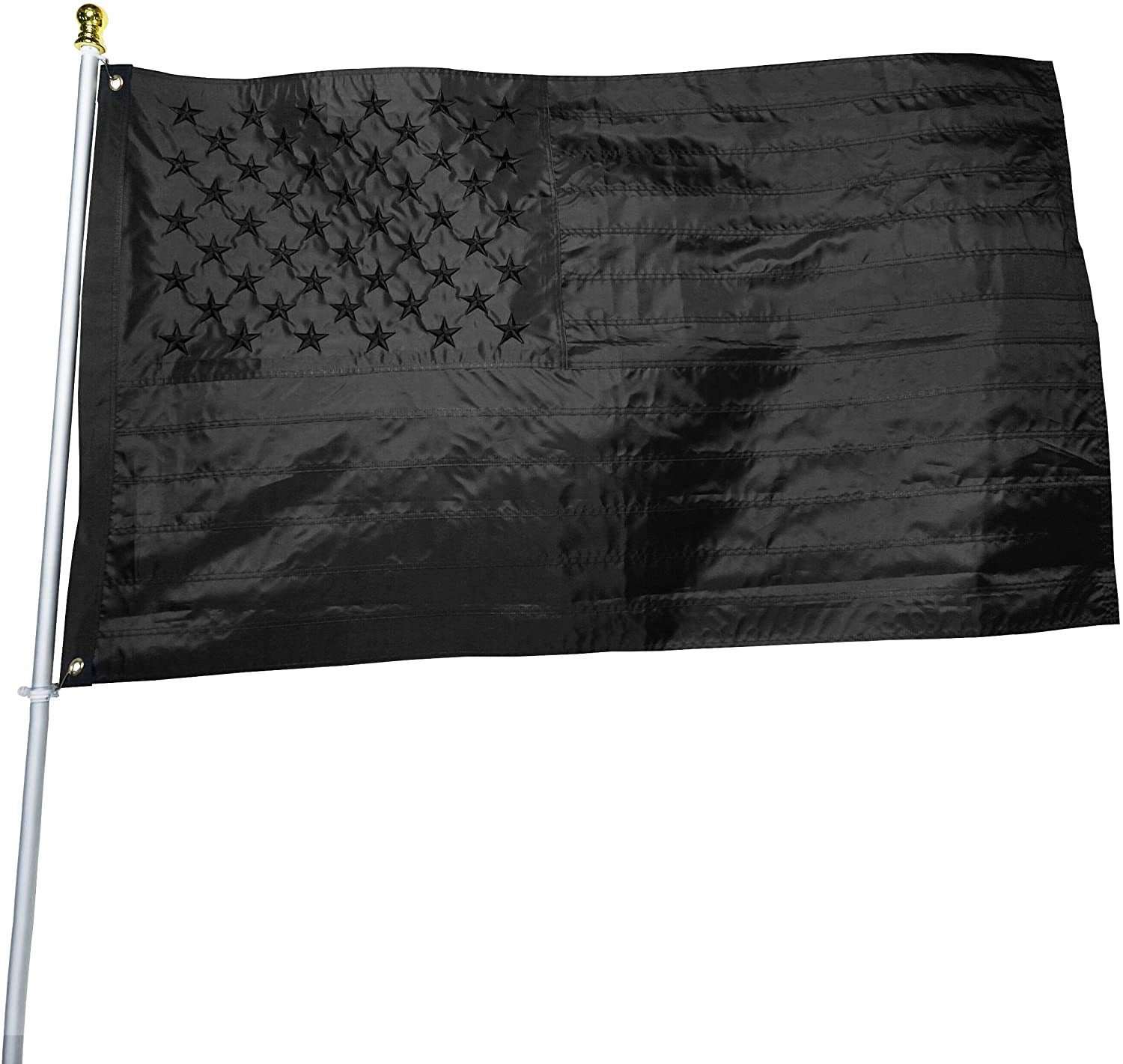 American Flag 3x5 Ft for Outside, Heavy Duty Nylon US Flags for High Wind Outdoor, Fade Resistant and Waterproof USA Flag with Embroidered Stars, Sewn Stripes, Brass Grommets
