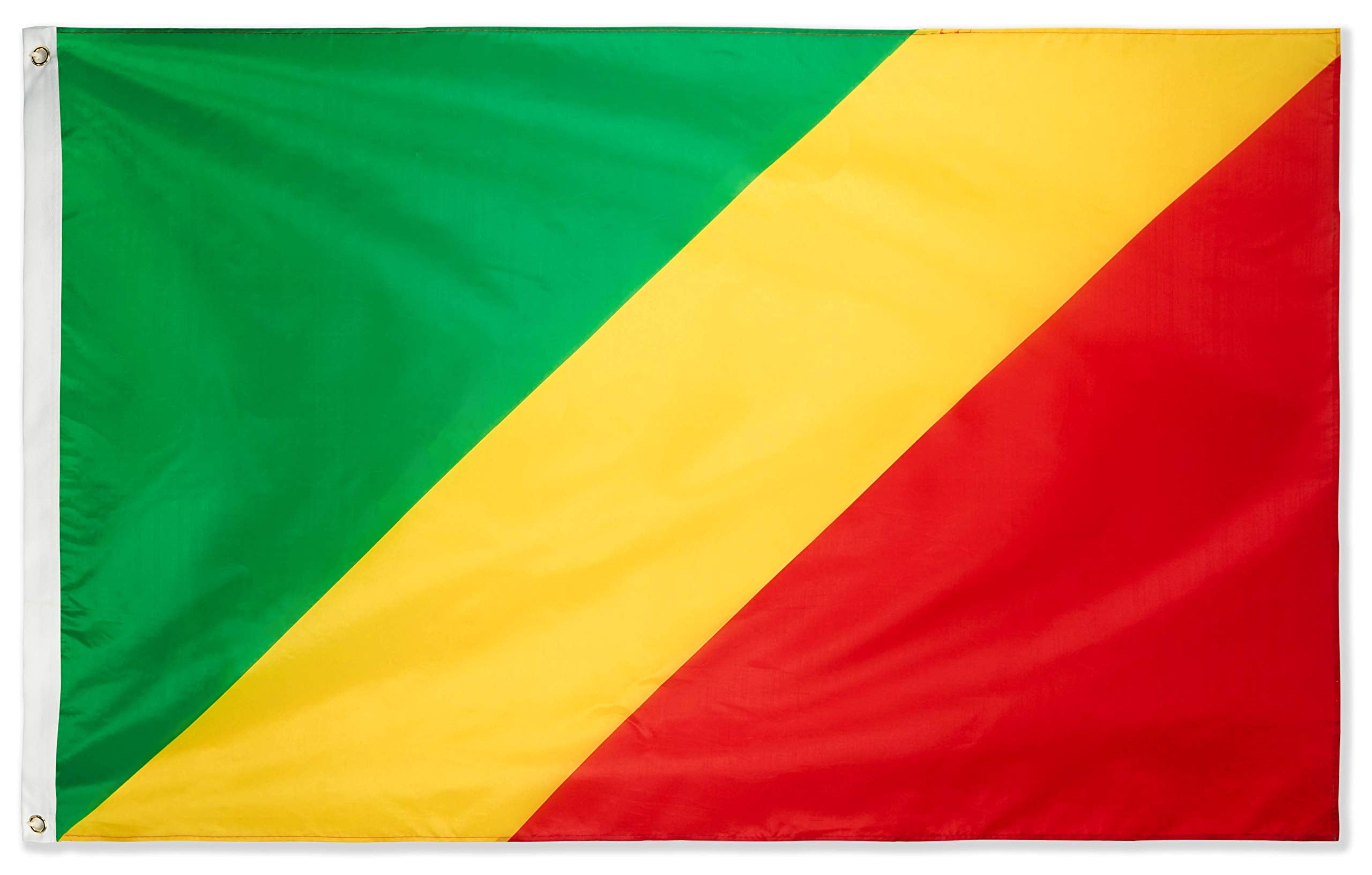 DANF Congo Flag 3x5 Ft Thick Polyester, Fade Resistant, Brass Grommets, Canvas Header, Double Sided The Congolese National Flags 3x5 Feet