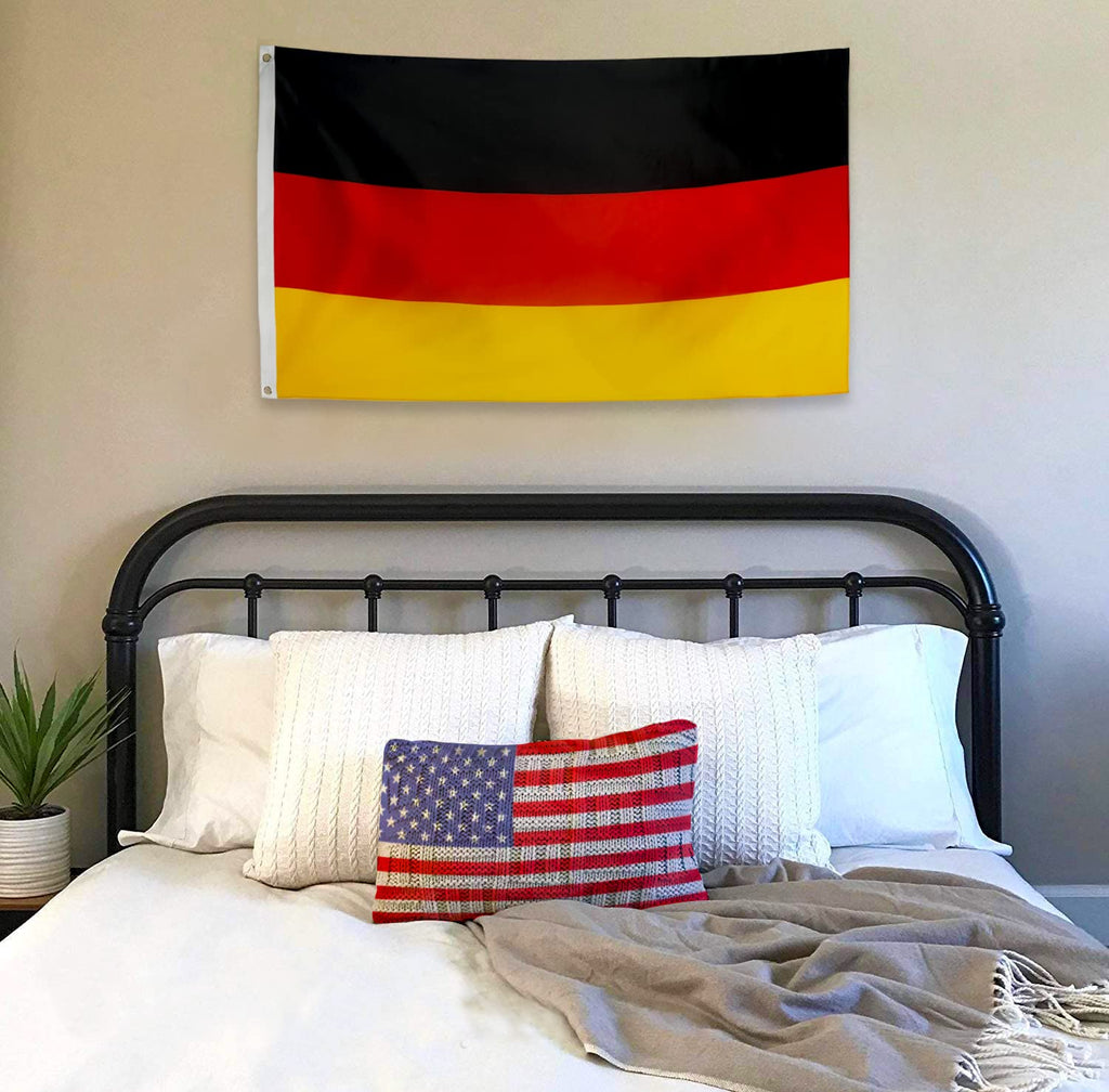 DANF FLAG Germany Flag 3x5 Foot Polyester German National Flags Polyester with Brass Grommets 3 X 5 Ft