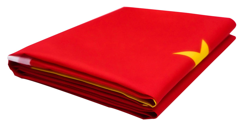 DANF China Flag 3x5 Ft Thick Polyester, Fade Resistant, Brass Grommets, Canvas Header, Double Sided Chinese National Flags 3x5 Feet