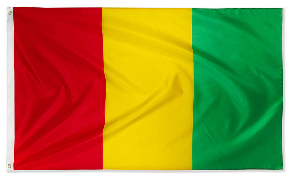 DANF Guinea Flag 3ftx5ft Guinean National Flags Polyester with Brass Grommets 3x5 Foot Flag