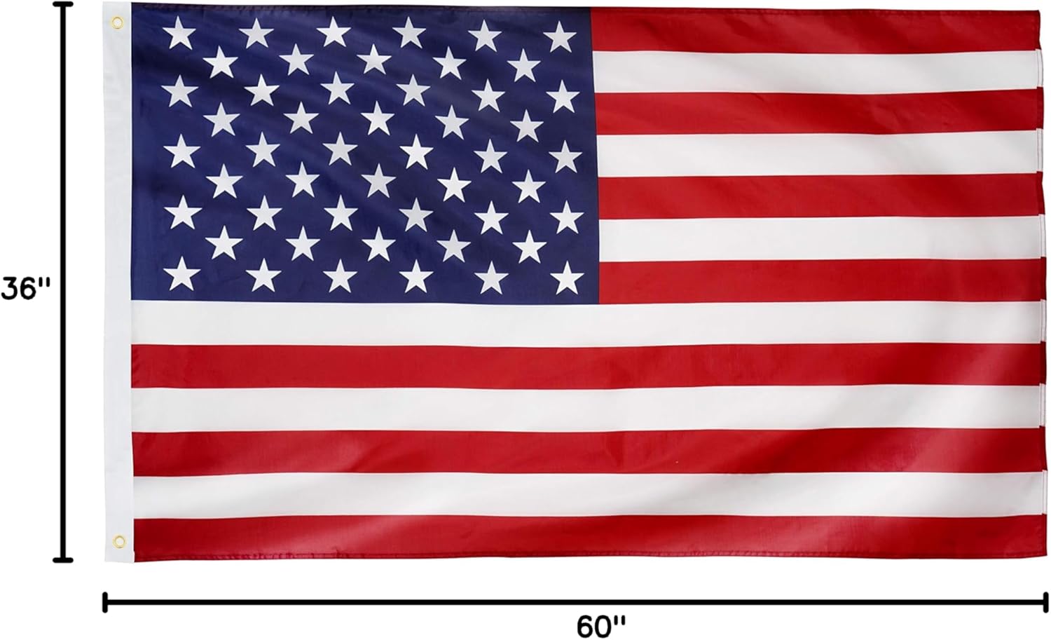 DANF American Flag 3x5 Feet USA Banner 100D Thicker Polyester US United State Flags with Brass Grommets 3 X 5 Ft