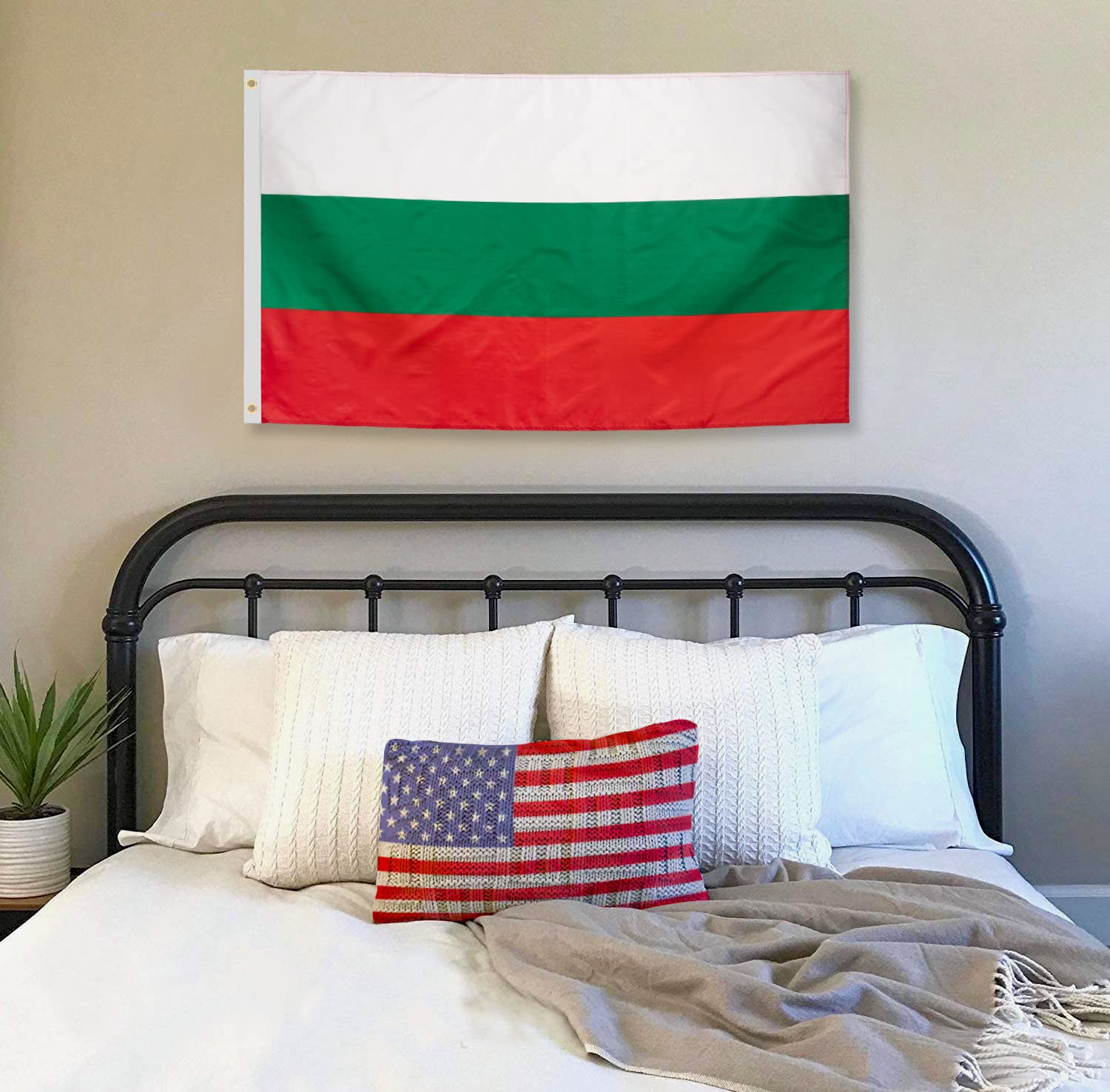 DANF Bulgaria Flag 3x5 Ft Thick Polyester, Fade Resistant, Brass Grommets, Canvas Header Republic of Bulgaria National Flags with 3 X 5 Feet