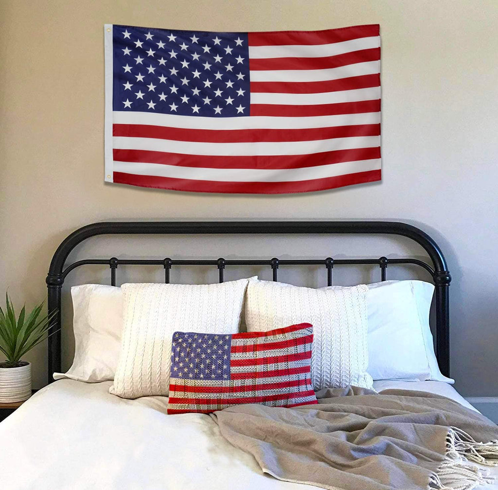 DANF American Flag 3x5 Feet USA Banner 100D Thicker Polyester US United State Flags with Brass Grommets 3 X 5 Ft