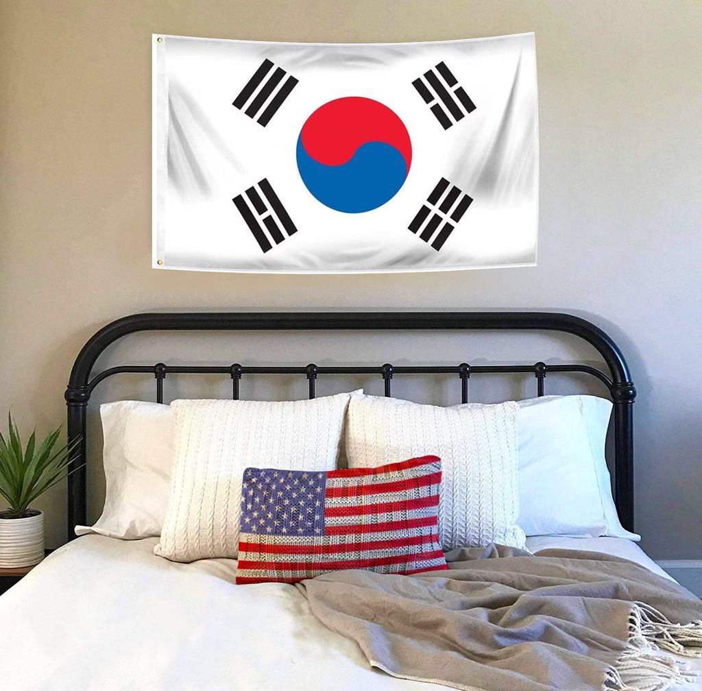 DANF FLAG South Korea Flag 3x5 Foot Polyester S Korean National Flags Polyester with Brass Grommets 3 X 5 Ft