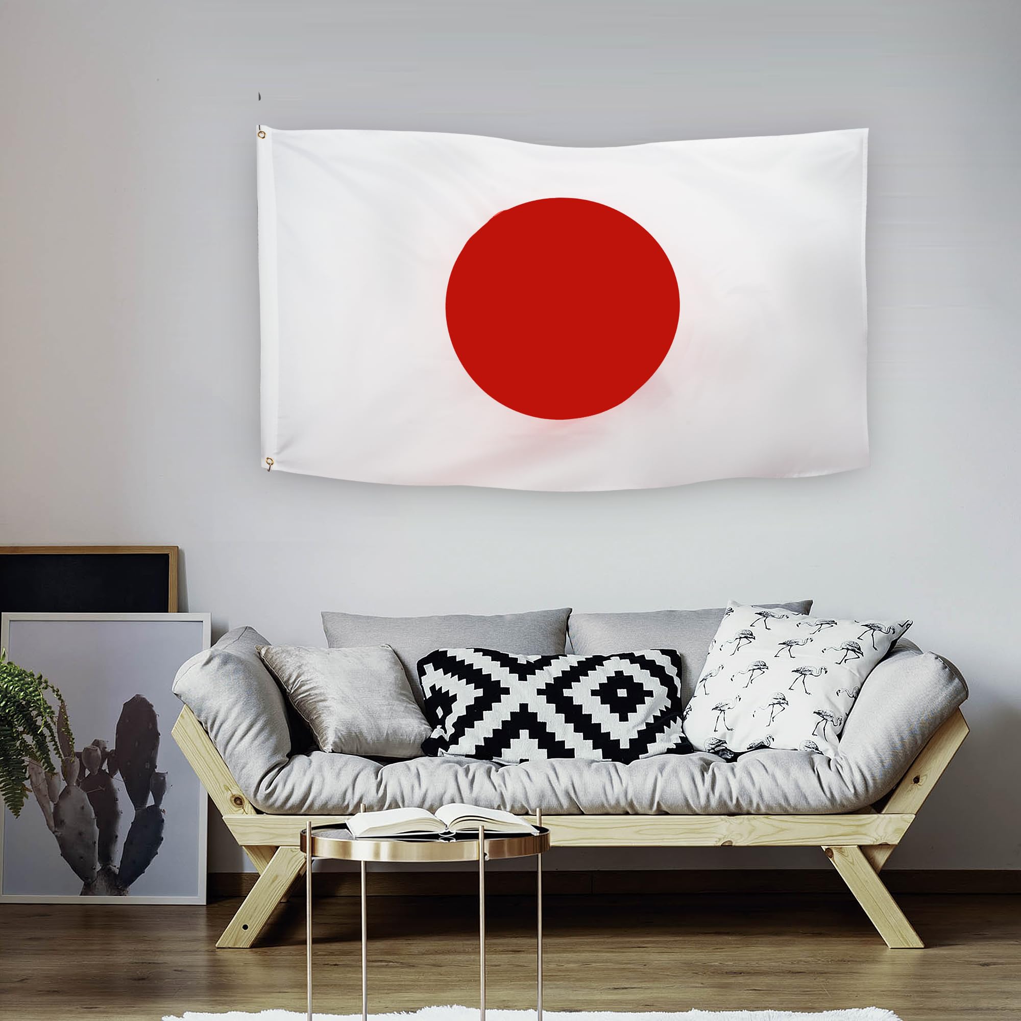 DANF Japan Flag 3x5 Ft Thick Polyester, Fade Resistant, Brass Grommets, Canvas Header Serbian National Flags with 3 X 5 Feet