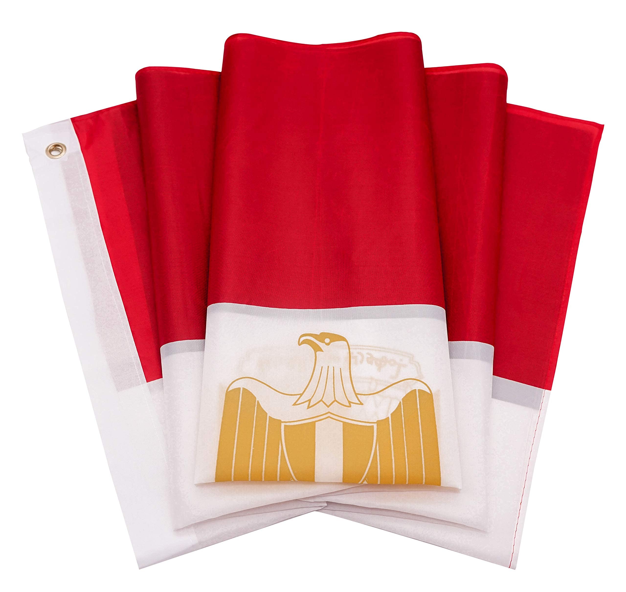 DANF Egypt Flag 3x5 Foot Polyester Egyptian National Flags Polyester with Brass Grommets 3 X 5 Ft