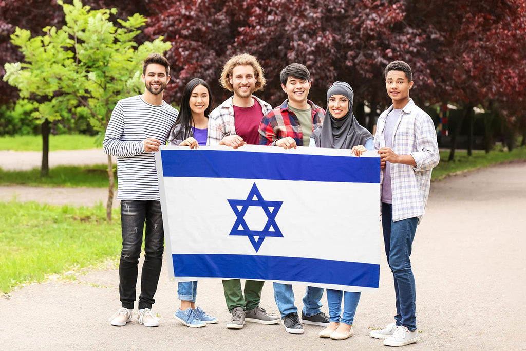 DANF Israel Flag 3x5 Ft Thick Polyester, Fade Resistant, Brass Grommets, Canvas Header, Double Sided The Israeli National Flags 3x5 Feet