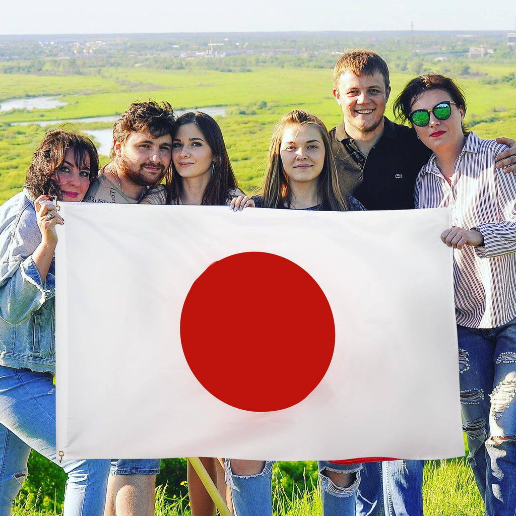 DANF Japan Flag 3x5 Ft Thick Polyester, Fade Resistant, Brass Grommets, Canvas Header Serbian National Flags with 3 X 5 Feet