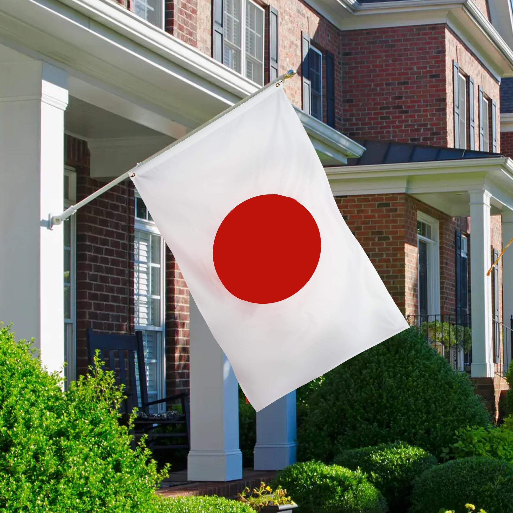 DANF Japan Flag 3x5 Ft Thick Polyester, Fade Resistant, Brass Grommets, Canvas Header Serbian National Flags with 3 X 5 Feet