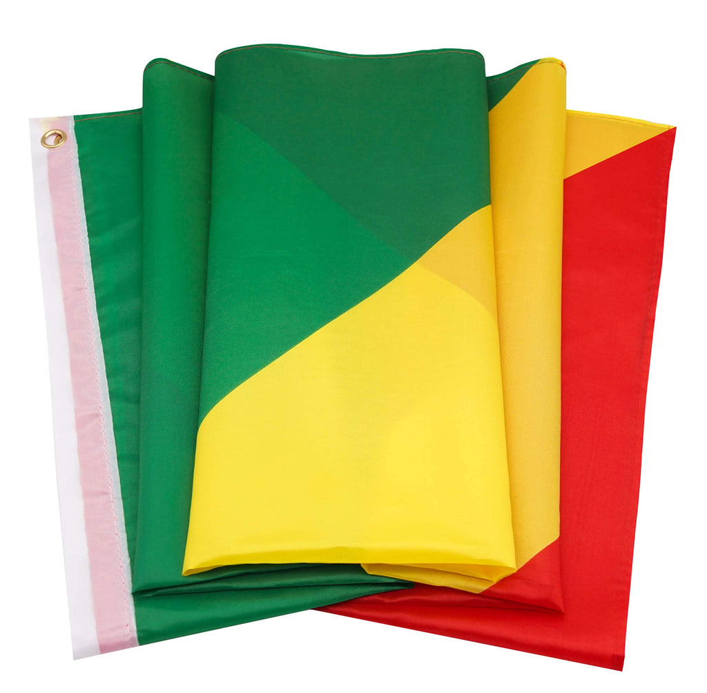 DANF Congo Flag 3x5 Ft Thick Polyester, Fade Resistant, Brass Grommets, Canvas Header, Double Sided The Congolese National Flags 3x5 Feet