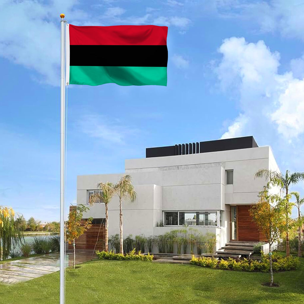 Afro American Flag 3x5 Feet for Outside - Heavy Duty Nylon, Sewn Stripes, Fade Proof, Longest Lasting - Pan-African National Flag 3 X 5 FT with Brass Grommets Party Festival Indoor and Outdoor Decor