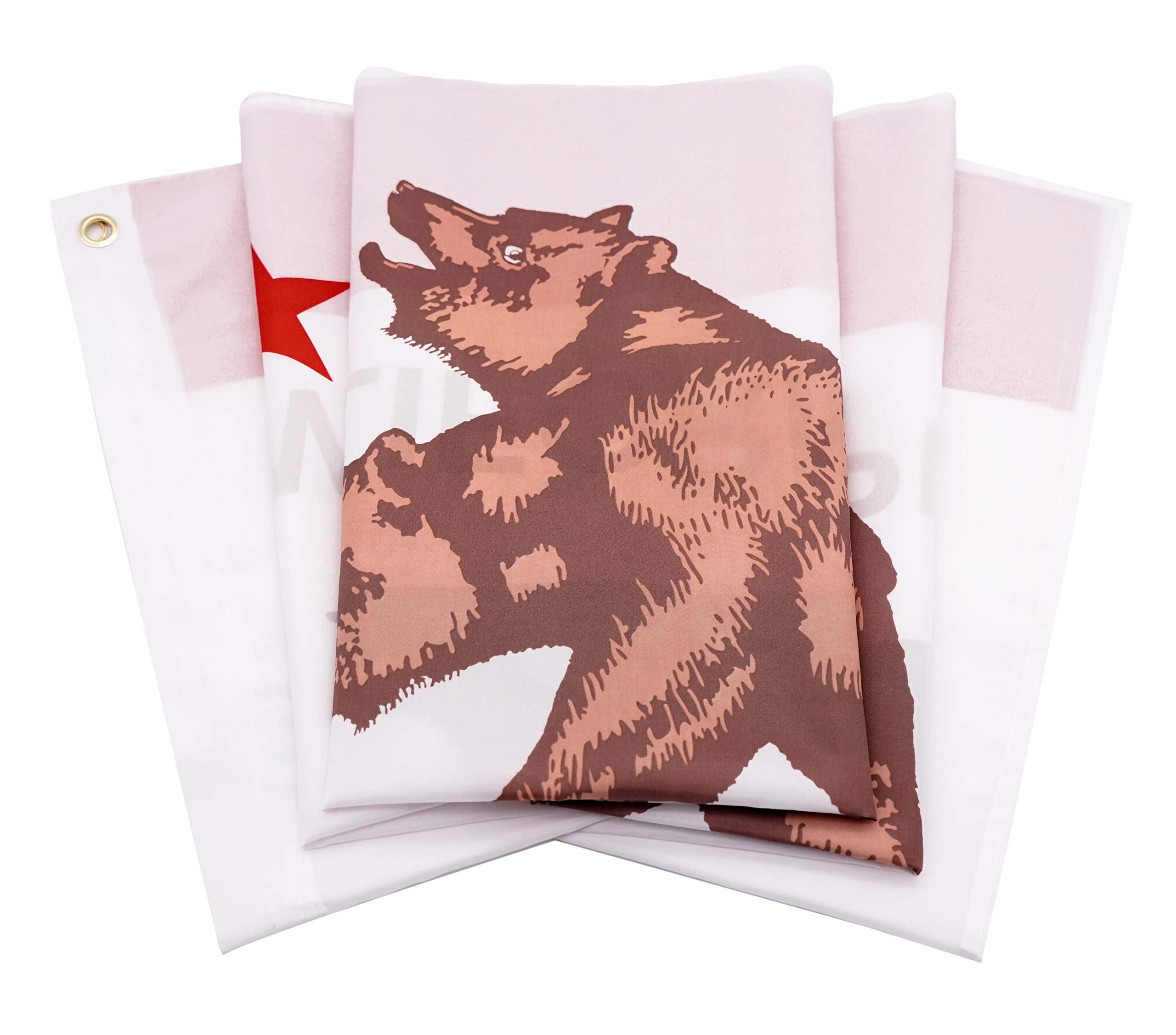 DANF FLAG New California Republic Flag Banner 3ftx5ft Polyester with Brass Grommets