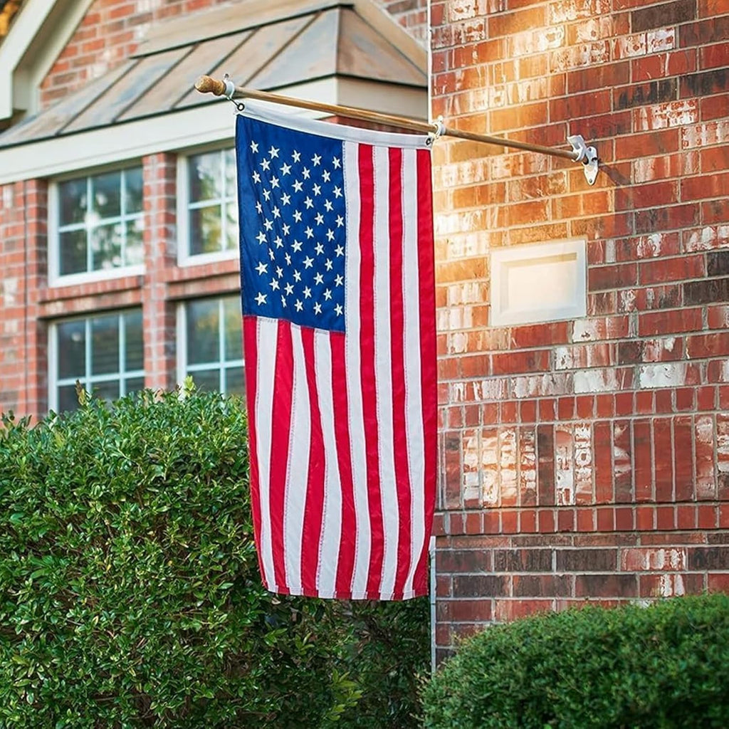 American Flag 5x8 ft: Long Lasting US Flag, Heavy Duty Nylon, Embroidered Stars, Sewn Stripes, Brass Grommets, UV Protection Perfect for Outdoors! USA Flag