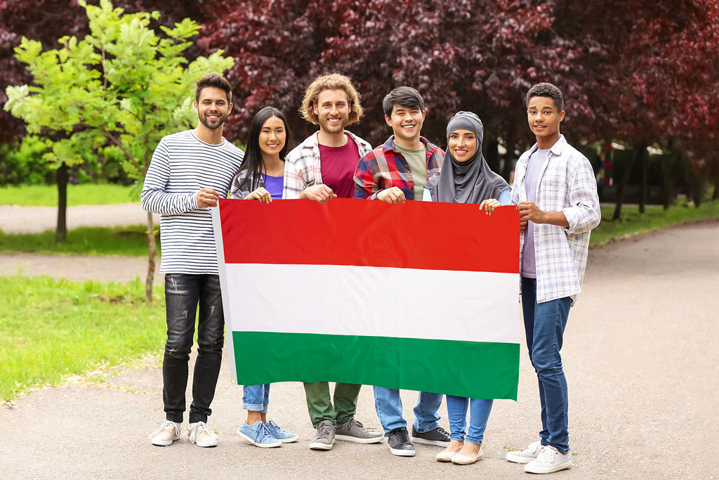 DANF Hungary Flag 3x5 Ft Hungarian National Flags Polyester with Brass Grommets 3x5 Foot Flag