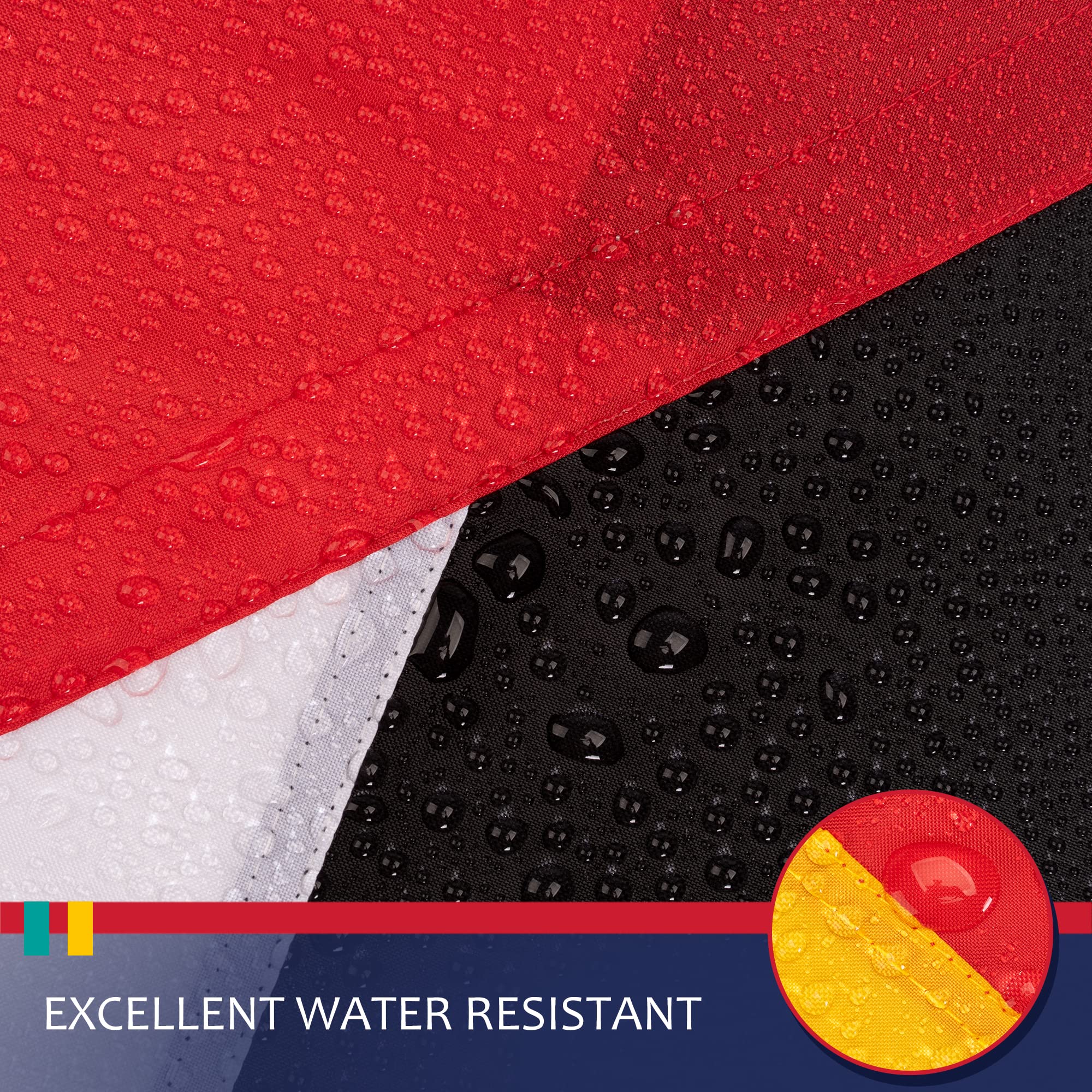 Afro American Flag 3x5 Feet for Outside - Heavy Duty Nylon, Sewn Stripes, Fade Proof, Longest Lasting - Pan-African National Flag 3 X 5 FT with Brass Grommets Party Festival Indoor and Outdoor Decor