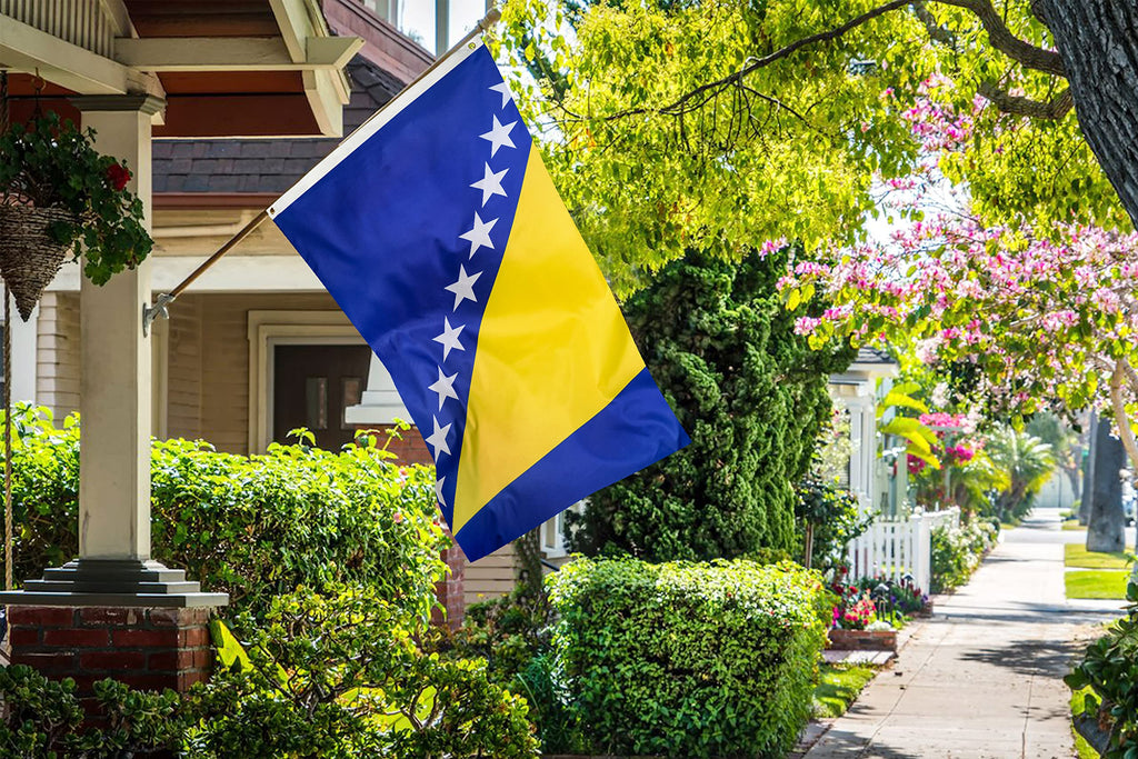 DANF Bosnia and Herzegovina Flag 3x5 Foot Polyester Bosnia & Herzegovina National Flags Polyester with Brass Grommets 3 X 5 Ft