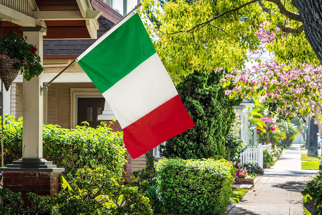 DANF Italy Flag 3x5 Ft Thick Polyester, Fade Resistant, Brass Grommets, Canvas Header italian National Flags 3 X 5 Feet