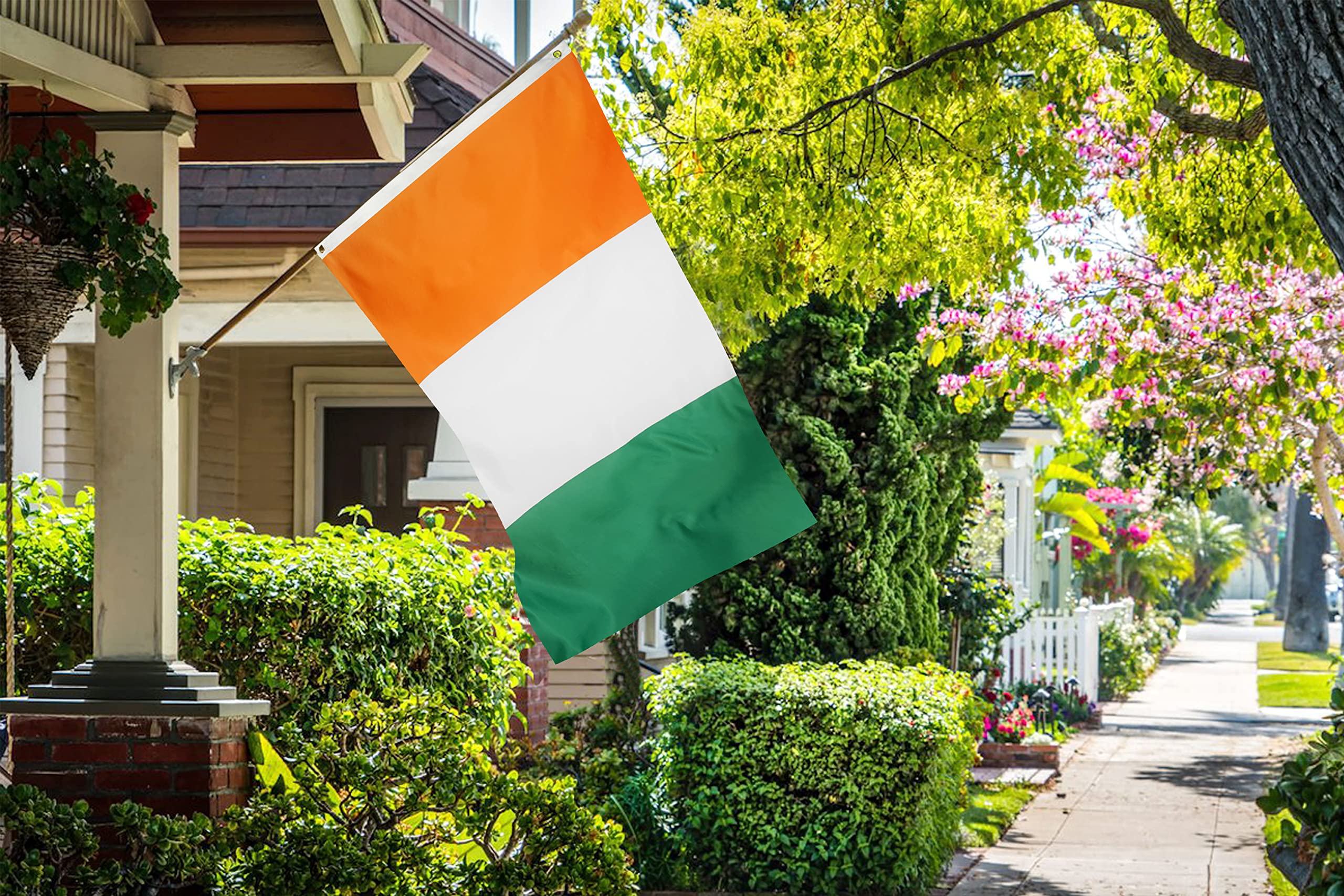 DANF Ivory Coast Flag 3x5 Ft Thick Polyester, Fade Resistant, Brass Grommets, Canvas Header Ivorian National Flags with 3 X 5 Feet