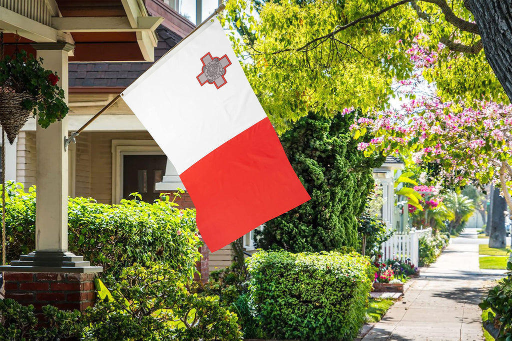 DANF Malta Flag 3x5 Ft Thick Polyester, Fade Resistant, Brass Grommets, Canvas Header Maltese National Flags with 3 X 5 Feet