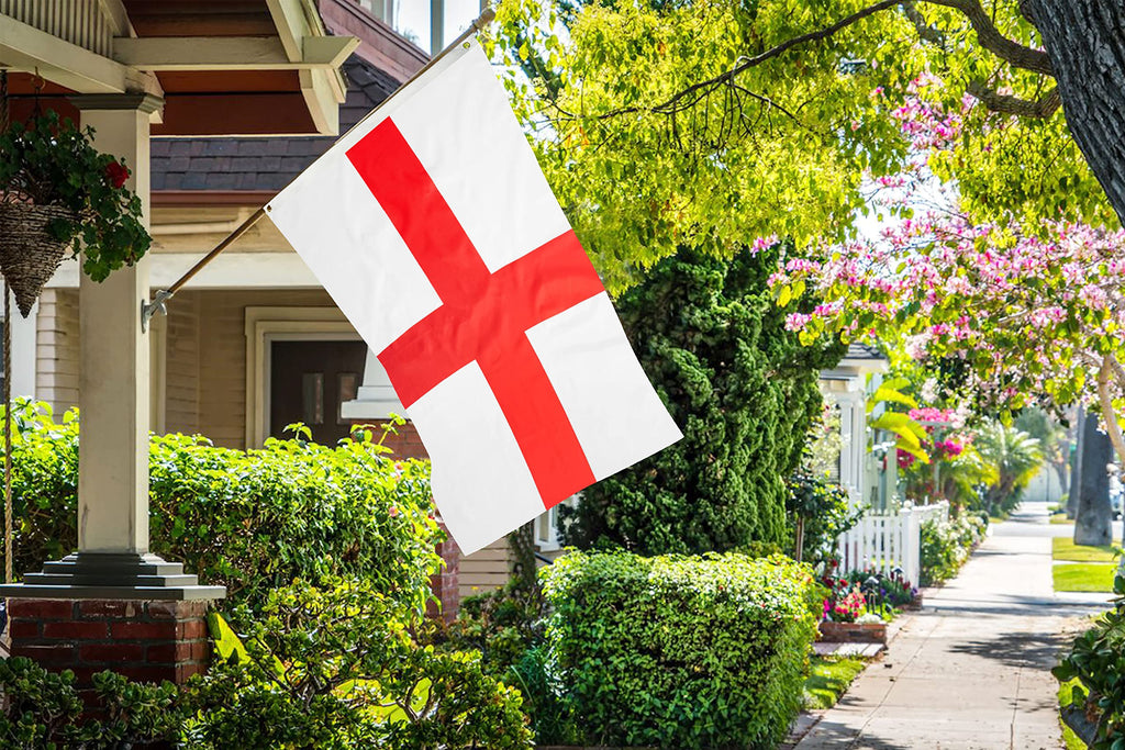 DANF England Flag 3x5 Ft Thick Polyester, Fade Resistant, Brass Grommets, Canvas Header English National Flags St George's Cross with 3 X 5 Feet