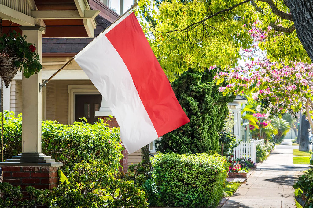 DANF Indonesia Flag 3x5 Ft Thick Polyester, Fade Resistant, Brass Grommets, Canvas Header,Double Sided Indonesian National Flags 3x5 Feet