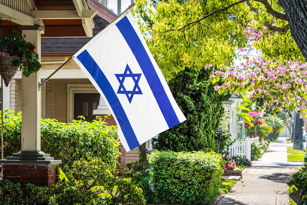 DANF Israel Flag 3x5 Ft Thick Polyester, Fade Resistant, Brass Grommets, Canvas Header, Double Sided The Israeli National Flags 3x5 Feet