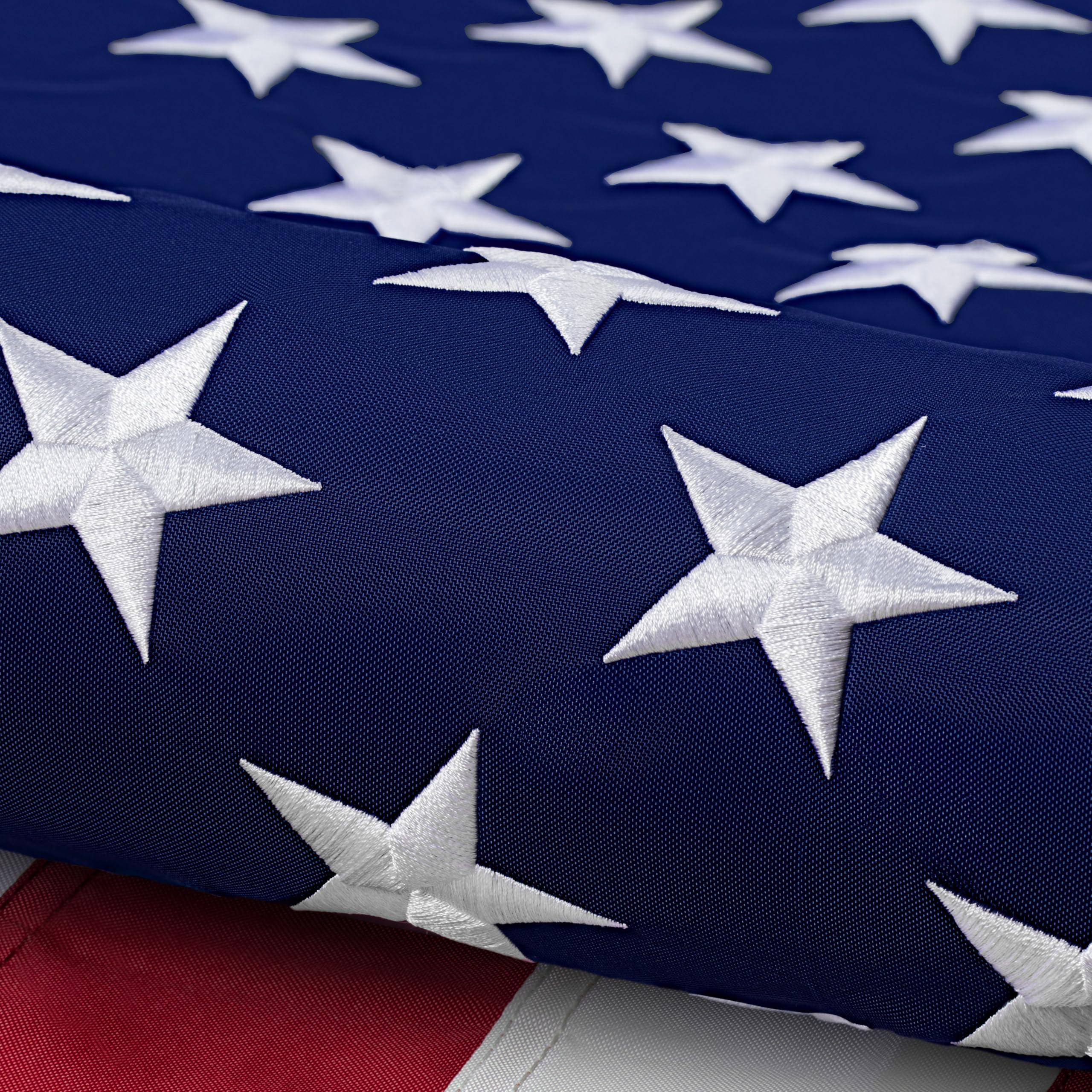 American Flag 5x8 ft: Long Lasting US Flag, Heavy Duty Nylon, Embroidered Stars, Sewn Stripes, Brass Grommets, UV Protection Perfect for Outdoors! USA Flag
