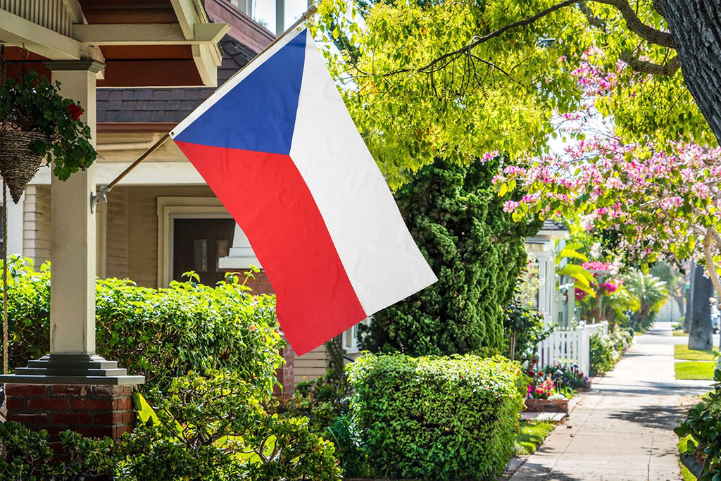DANF Czech Republic Flag 3x5 Ft Thick Polyester, Fade Resistant, Brass Grommets, Canvas Header Czechia National Flags with 3 X 5 Feet