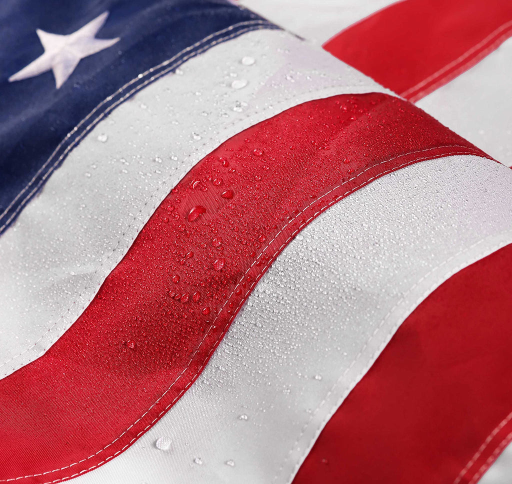 American Flag 5x8 ft: Long Lasting US Flag, Heavy Duty Nylon, Embroidered Stars, Sewn Stripes, Brass Grommets, UV Protection Perfect for Outdoors! USA Flag