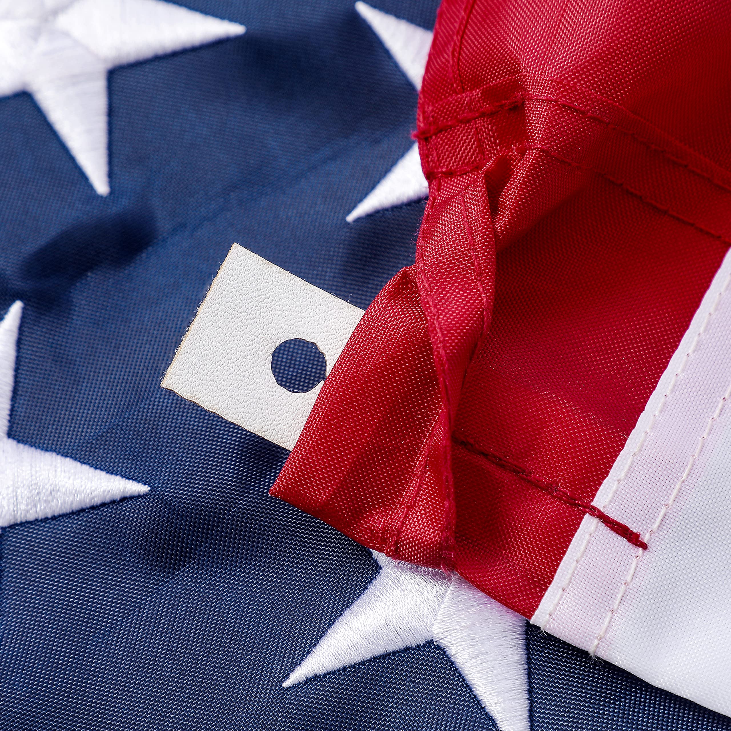 American Flag 5x8 ft: Long Lasting US Flag, Heavy Duty Nylon, Embroidered Stars, Sewn Stripes, Brass Grommets, UV Protection Perfect for Outdoors! USA Flag